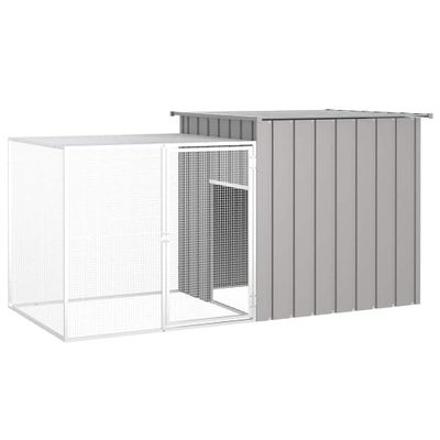 vidaXL Klietka pre kurčatá sivá 200x91x100 cm pozinkovaná oceľ