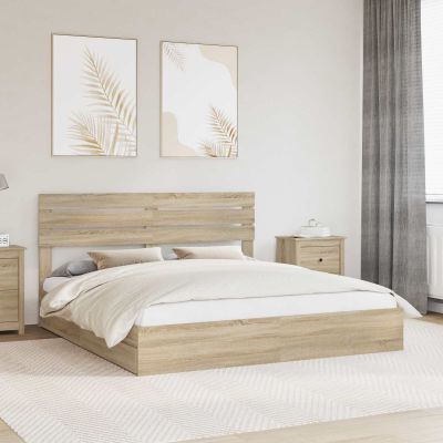 vidaXL Úložná posteľ Sonoma dub 180 x 200 cm Kompozitné drevo