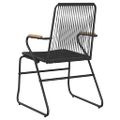 vidaXL Záhradné stoličky 4 ks čierne 58x59x85,5 cm PVC ratan