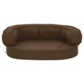 vidaXL Ergonomický matrac pre psa 60x42 cm ľanový vzhľad hnedý
