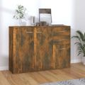 vidaXL Komoda dymový dub 105x30x75 cm spracované drevo