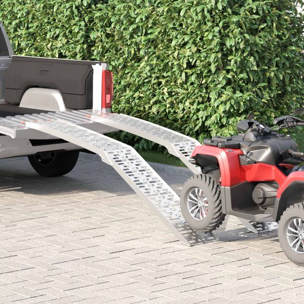 vidaXL Skladacia motocyklistická rampu 340 kg na rampu 2 pcs Hliník