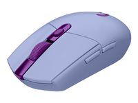 Myš - optická - 6 tlačidiel - bezdrôtová - 2,4 GHz - bezdrôtový prijímač USB - fialová