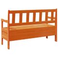 vidaXL Vonkajšia lavička s úložiskom Hnedá 119 x 44 x 76 cm