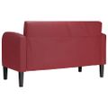 vidaXL Loveseat pohovka vínová červená 110 cm umelá koža