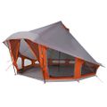 vidaXL Tipi stan so strechou Šedá a oranžová 508 x 470 x 300 cm taft