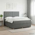 vidaXL Posteľ boxspring s matracom Tmavosivá 140 x 200 cm Látka