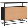 vidaXL Komoda čierna 100x35x80 cm kompozitné drevo