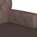 vidaXL Chesterfield lavica Hnedá 119,5 x 64,5 x 75 cm Umelá koža