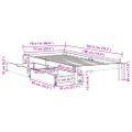 vidaXL Posteľný rám so zásuvkami 75x190 cm masívna borovica