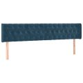 vidaXL Posteľný rám boxsping s matracom tmavomodrý 180x200 cm zamat