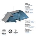 Turistický stan NILS Camp NC6012 Trekker modro-sivý