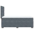 vidaXL Posteľný rám boxspring s matracom tmavosivý 90x200 cm zamat