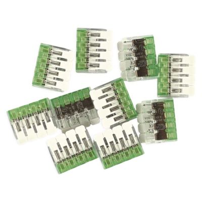 Páčková spojovacia svorka 4× 0,2–4 mm2, 10 ks
