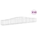 vidaXL Oblúkový gabionový kôš 10 ks 400x50x40/60 cm pozinkované železo