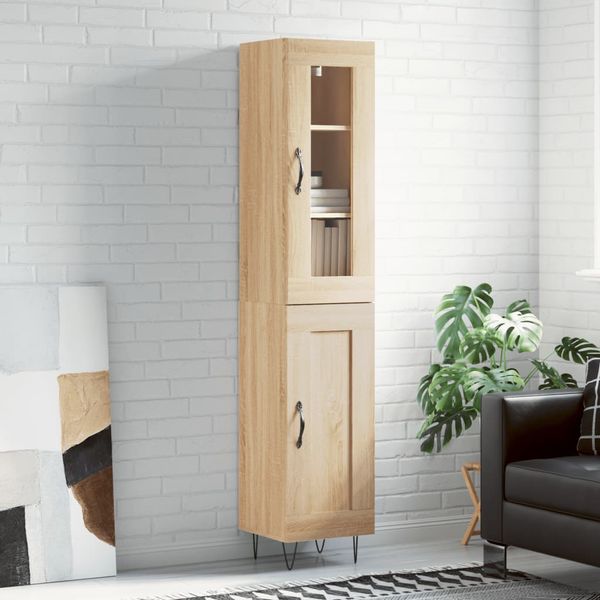 vidaXL Vysoká skrinka dub sonoma 34,5x34x180 cm spracované drevo