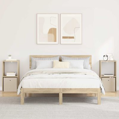 vidaXL Nočný stolík so zásuvkou 2 pcs Sonoma dub 35 x 32 x 68,5 cm