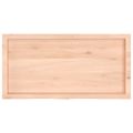 vidaXL Stolová doska 100x50x(2-4) cm neošetrený dubový masív