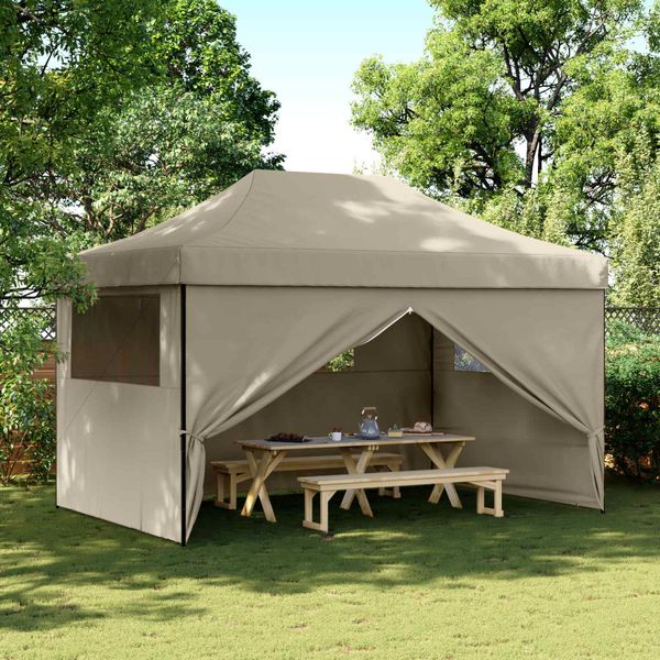 vidaXL Párty stan Sivohnedá 292 x 440 x 315 cm Oxfordská látka