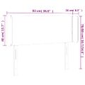vidaXL Čelo postele s LED tmavomodré 93x16x78/88 cm zamat
