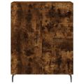 vidaXL Vysoká skrinka dymový dub 69,5x34x180 cm spracované drevo
