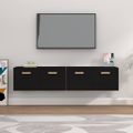 vidaXL Nástenné skrinky 2 ks čierne 80x35x36,5 cm spracované drevo