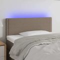 vidaXL Čelo postele s LED sivohnedé 100x5x78/88 cm látka