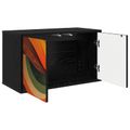 vidaXL Nástenný TV kabinet BONN 69 x 33 x 40 cm Čierny dub