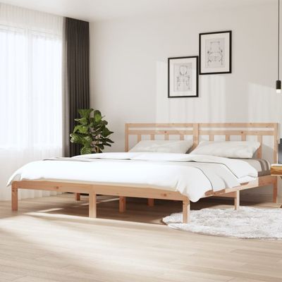 vidaXL Posteľný rám 180x200 cm Super King masívne drevo