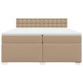 vidaXL Boxspring posteľ s matracom kapučínová 200x200 cm umelá koža