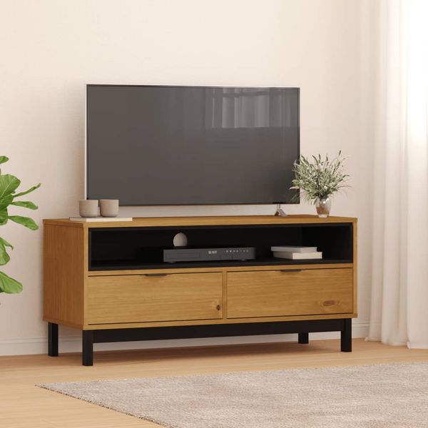vidaXL TV skrinka FLAM 110x40x50 cm masívna borovica