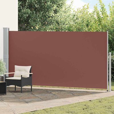 vidaXL Zaťahovacia bočná markíza na terasu 170x500 cm, hnedá