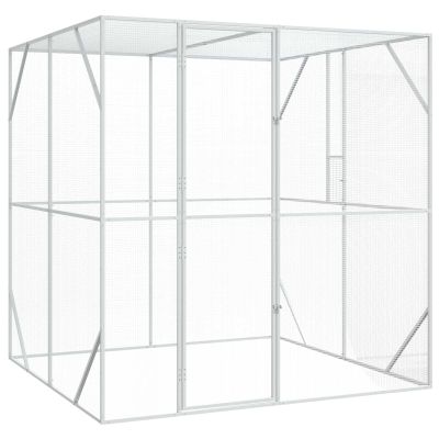 vidaXL Klietka pre vtákov Antracit 209 x 202 x 214 cm Pozinkovaná oceľ