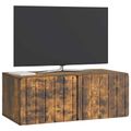 vidaXL Nástenná TV skrinka 78,5 x 41 x 30 cm Dymový dub