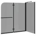 vidaXL Bi-fold sprchový uzáver Tmavá priehľadná 120 x 67 x 129 cm