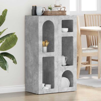 vidaXL Servírovacia skriňa ELST Betónová šedá 59 x 35 x 100,5 cm