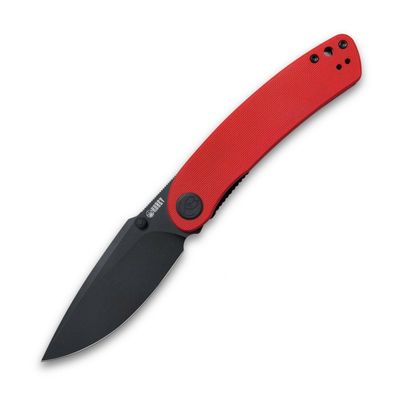 Kubey KU344I Momentum vreckový nôž 8,7 cm, Dark Stonewash, červená, G10, spona