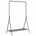 vidaXL Vešiak na oblečenie s úložiskom Čierna 100 x 56 x 154 cm Oceľ