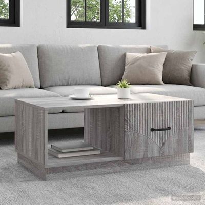 vidaXL Konferenčný stolík Sivá sonoma 90 x 50 x 37 cm Kompozitné drevo