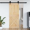 vidaXL Dvere NARVIK 90 x 210 cm Masívne borovicové drevo (neupravené)