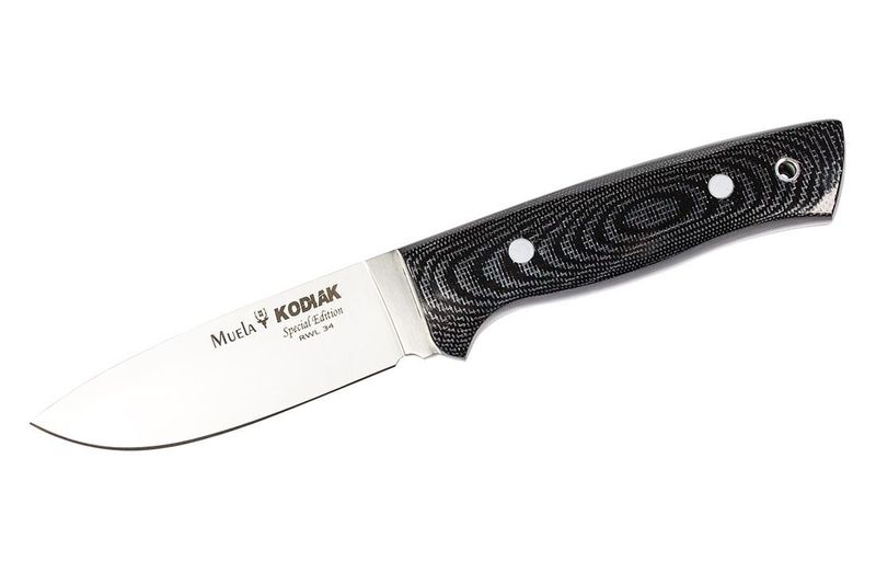 Muela KODIAK-10M.D lovecký nôž 10 cm, čierna, Micarta, kožené puzdro