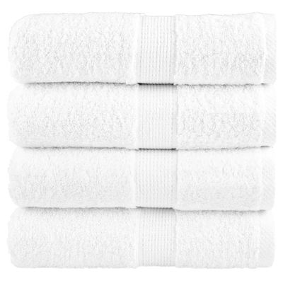 vidaXL Prémiové uteráky pre hostí SOLUND 4 ks biele 30x50 cm 600 g/m²