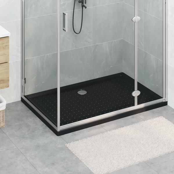 vidaXL Sprchová základná vanička s bodkami Čierny 120 x 80 x 4 cm ABS