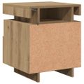 vidaXL Nočné stolíky s LED svetlami 2 ks dub artisan 40x39x48,5 cm
