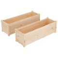 vidaXL Záhradné kvetináče 2 ks 100x31x31 cm, borovicový masív