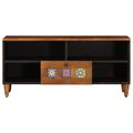 vidaXL TV skrinka Orech 100 x 33 x 46 cm Masívne mango drevo