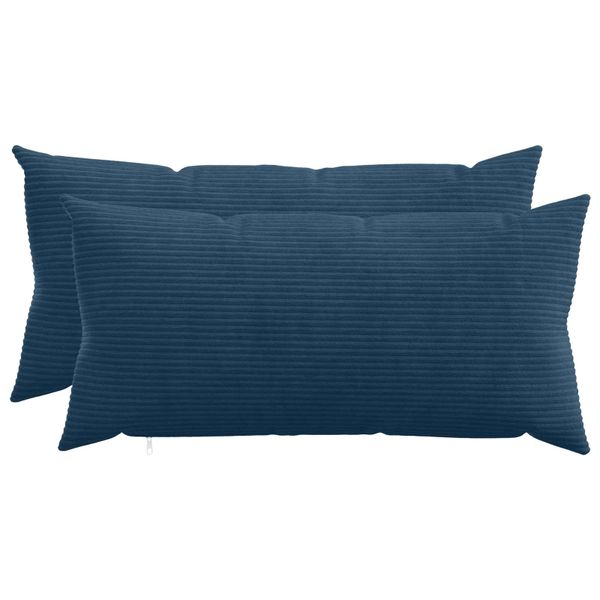 vidaXL Poťah na podložku 2 pcs HEERLEN Námornícka modrá 40 x 70 cm