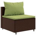 vidaXL 7-dielna záhradná súprava pohoviek s vankúšmi hnedá polyratan