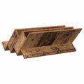 vidaXL Regál na časopisy s poličkou Staré drevo 65 x 53 x 28,5 cm