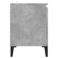 vidaXL TV stolík nožičky z kovu betónový sivý 103,5x35x50 cm